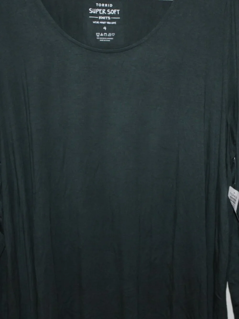 NWT Torrid Super Soft Hi/Low Tunic top Forest Green 4X(26W) Nice - Picture 3 of 7